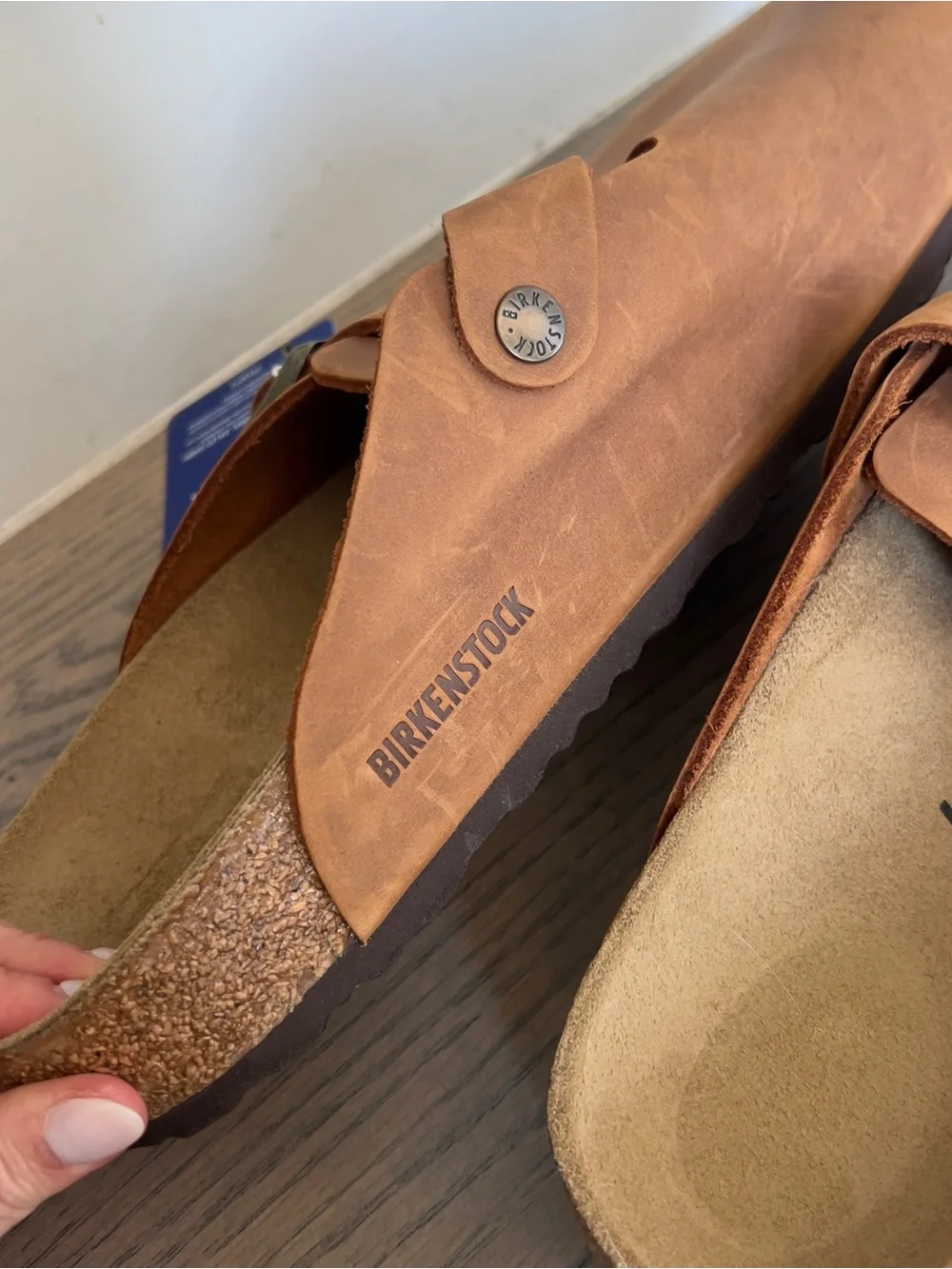 Birkenstock Boston Oiled Leather Clogs for Men in Cognac Brown NWT